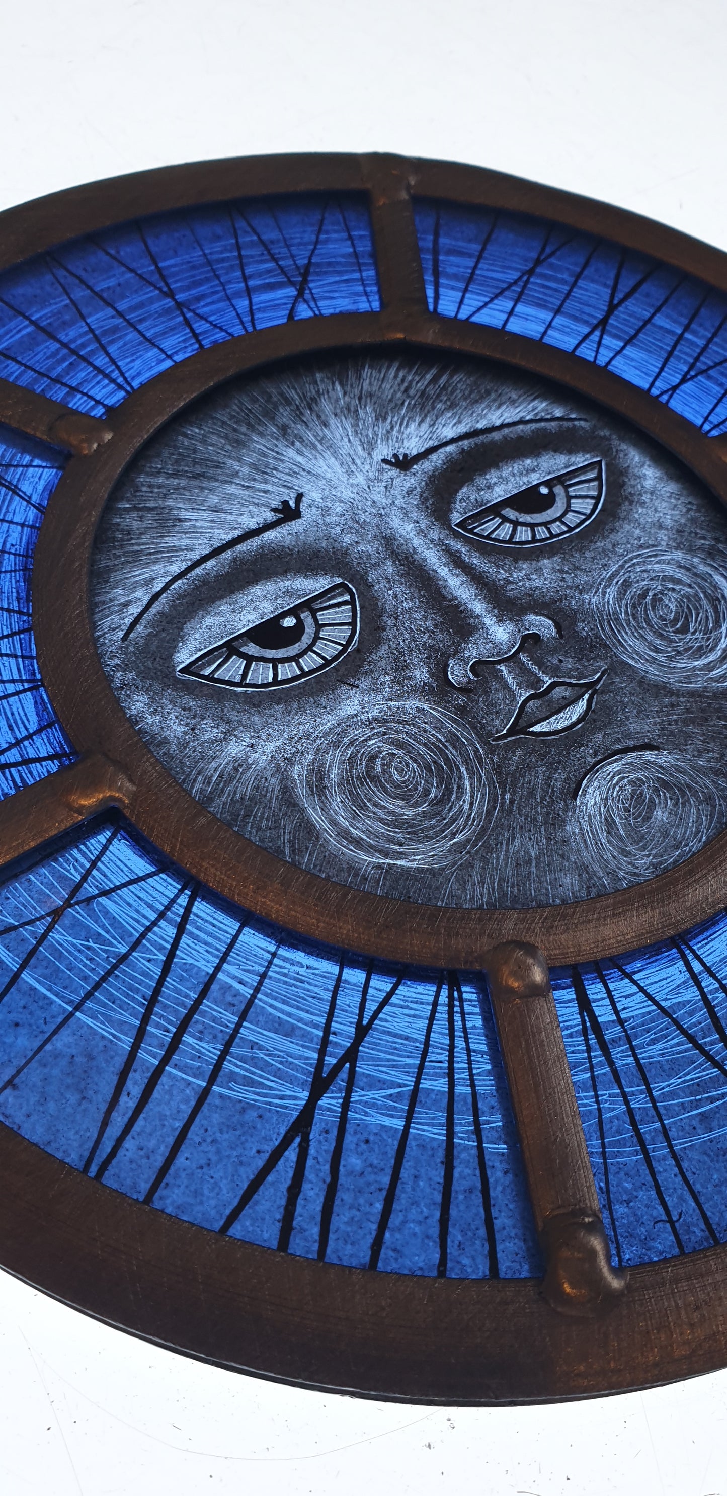 Glowing Serene Blue Moon