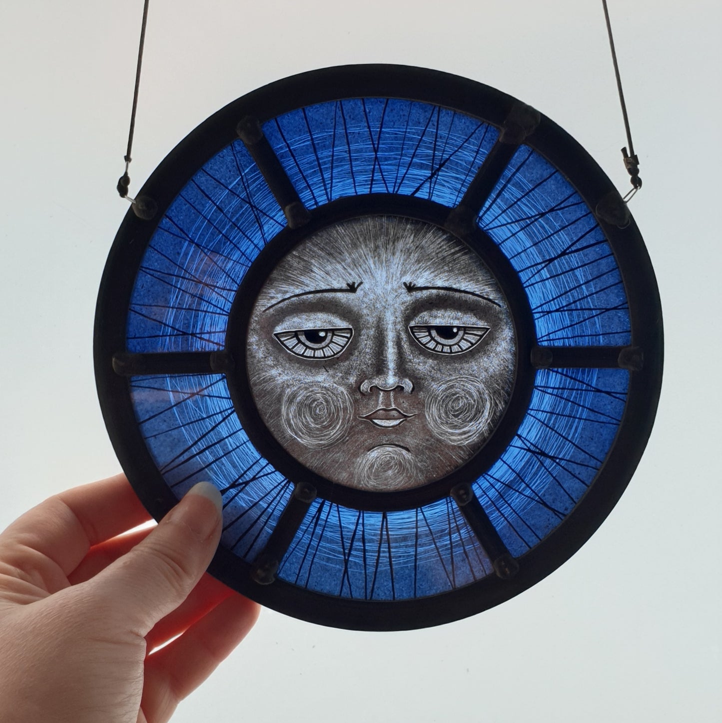 Glowing Serene Blue Moon