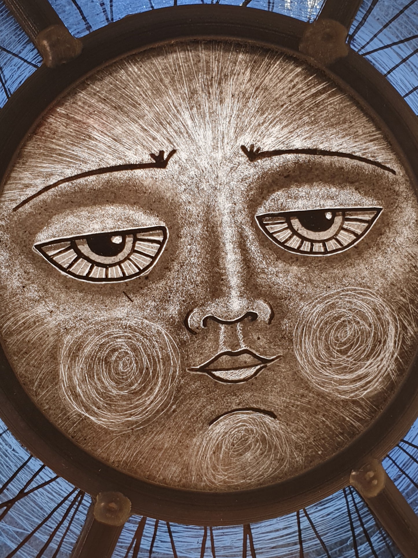 Glowing Serene Blue Moon